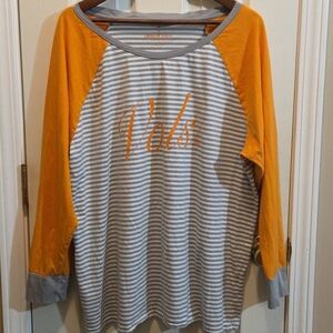 Emerson Street Clothing Womens Blouse Raglan Tennessee Vols Size XXL 100% Cotton